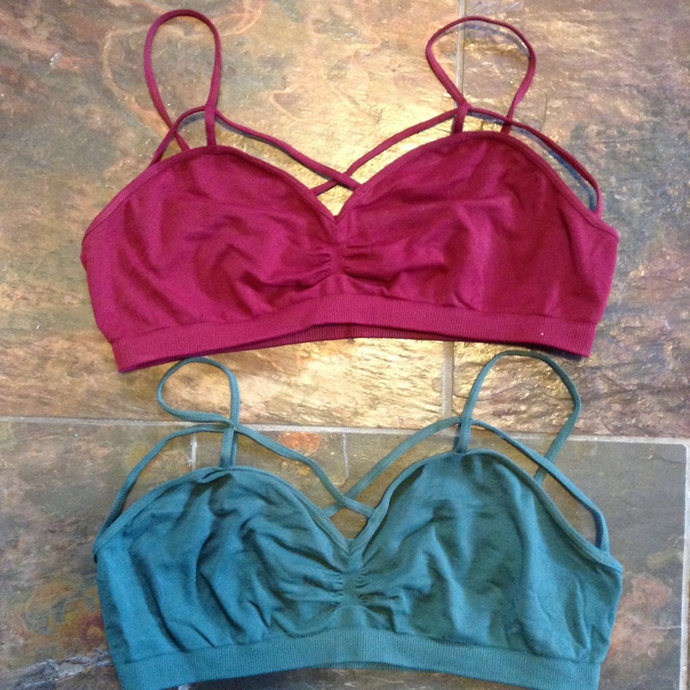 2 NIKIBIKI microfiber bra tops S M